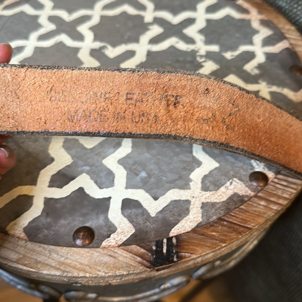 Vintage Collectible Leather Belt with Eagles retro style 80’s dark brown - Picture 5 of 5